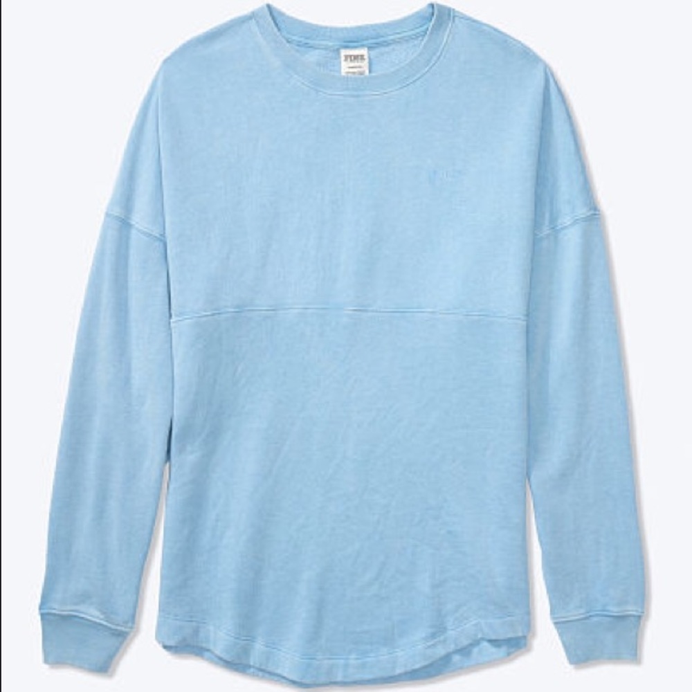 ๐VS PINK BLUE WASHED LOGO VARSITY CREW - Picture 4 of 8